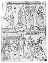 Der heilige Johannes der Evangelist tauft Drusiana